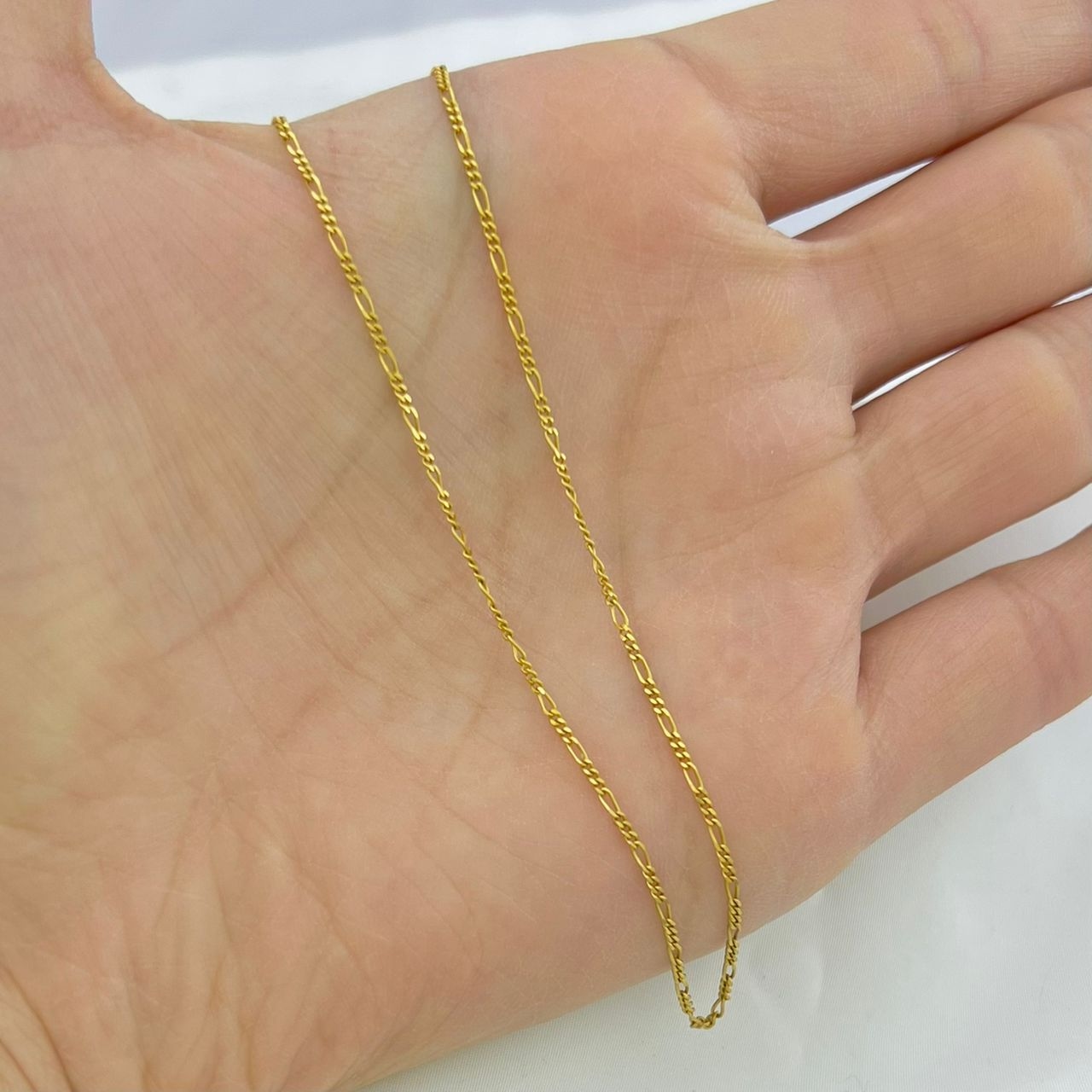 زنجیر طلا 18 عیار فیگارو سایز 1.5 طول 45 سانت - تصویر 2