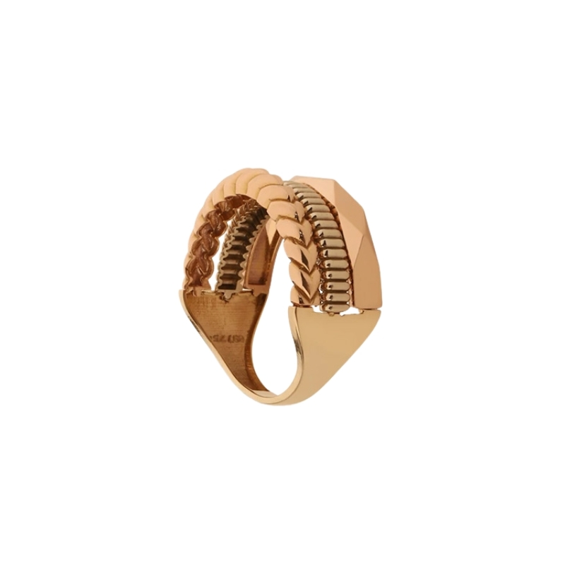 انگشتر طلا 18 عیار مدل تاسیان کد 8746 سایز 59 - تصویر 3
