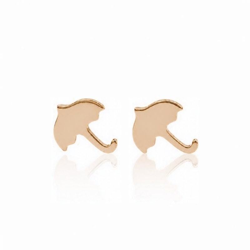گوشواره طلا 18 عیار مدل چتر مینیاتوری