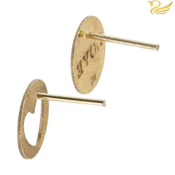 گوشواره طلا 18عیار طرح لاو و قلب - تصویر 1