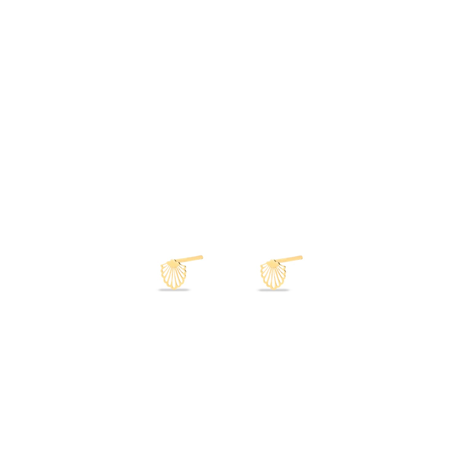 گوشواره طلا 18 عیار طرح صدف - تصویر 2
