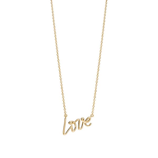 گردنبند طلا 18 عیار طرح love تیفانی - تصویر 3