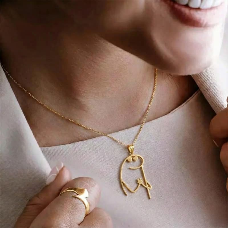 پلاک طلا 18عیار طرح میقولی چشم قلبی - تصویر 1