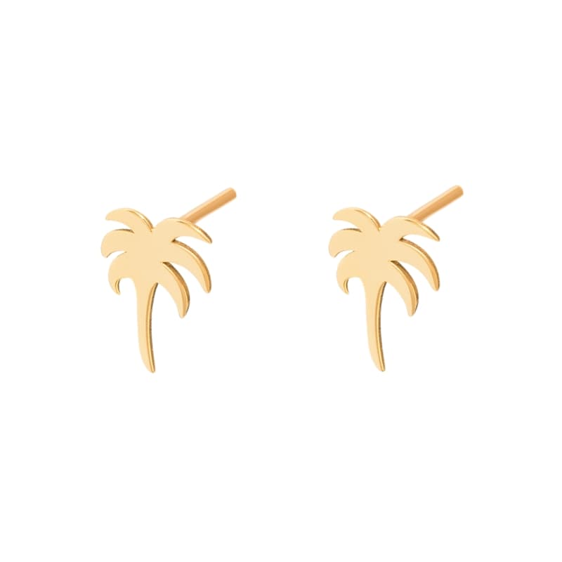 گوشواره میخی طلا 18 عیار نخل جنوب