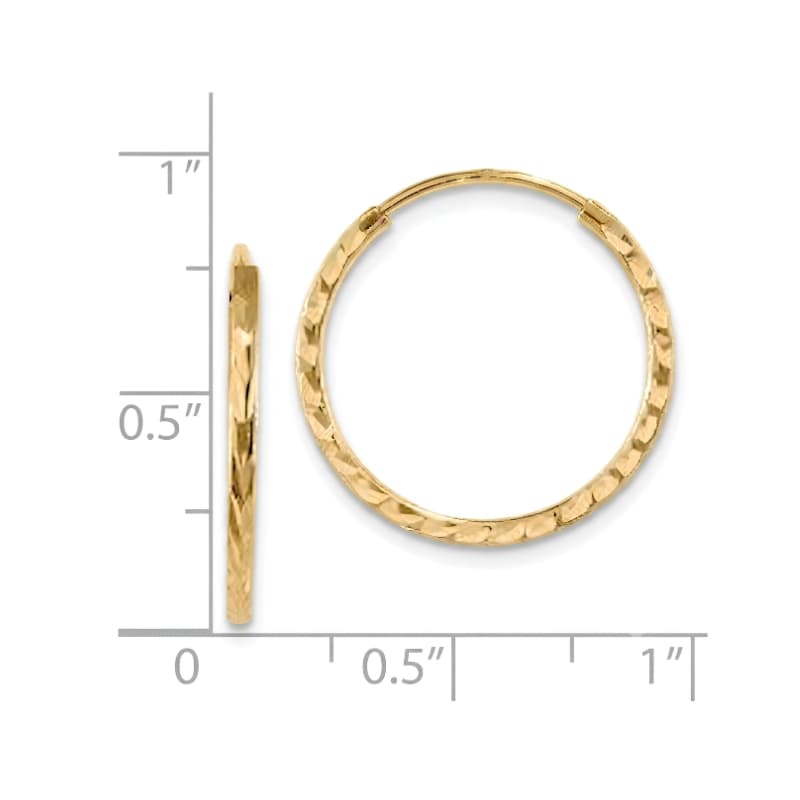 گوشواره طلا 18 عیار حلقه ای ساده پیچک