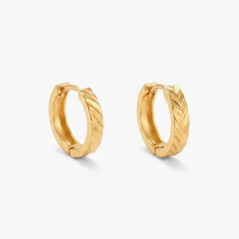 گوشواره طلا 18 عیار آکوا هندسی مسرور