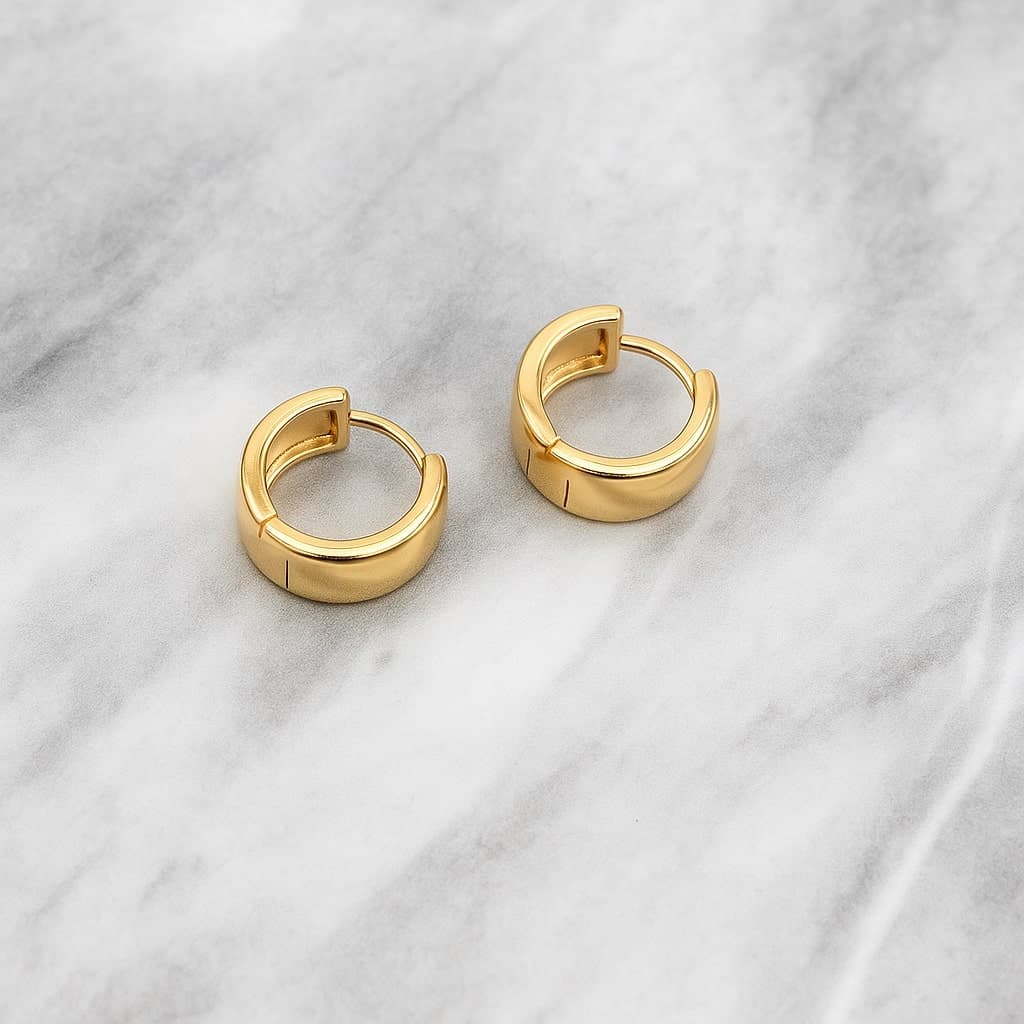 گوشواره طلا 18 عیار حلقه ای مدرن