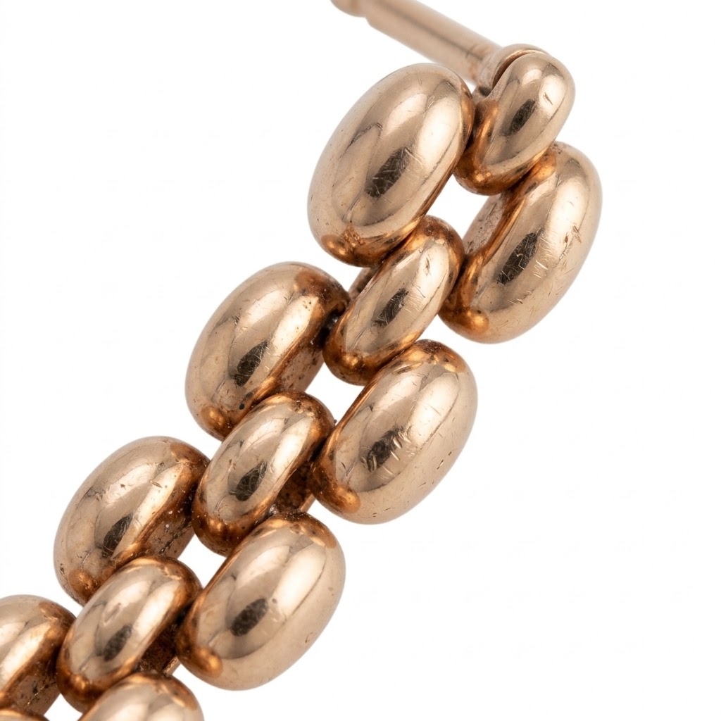 گوشواره طلا 18 عیار طرح رولکس خاویار