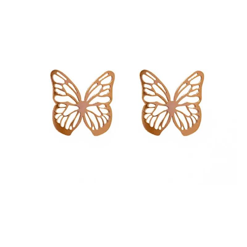 گوشواره طلا 18عیار طرح پروانه کامل