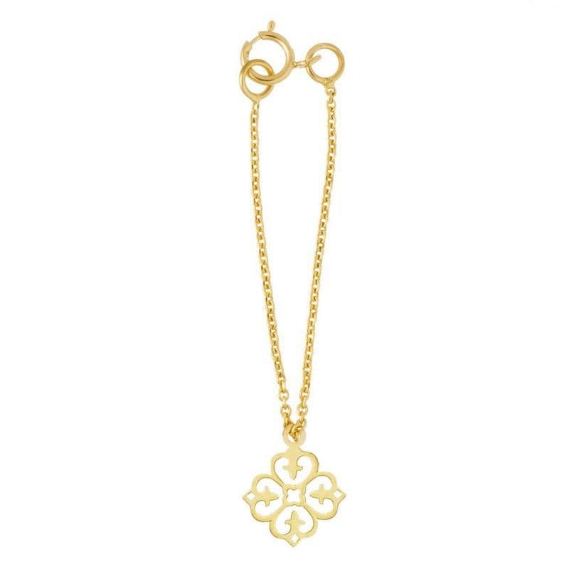 آویز ساعت طلا 18عیار زنانه طرح اسلیمی چهار وجهی