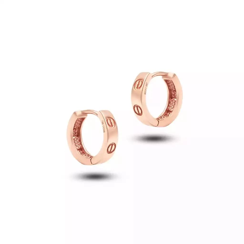 گوشواره طلا 18 عیار طرح کارتیه لاو